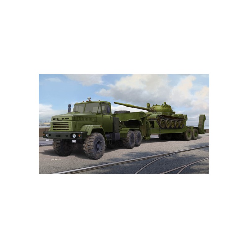 Maquette de camion en plastique Porte Char KrAZ-6446 1/35