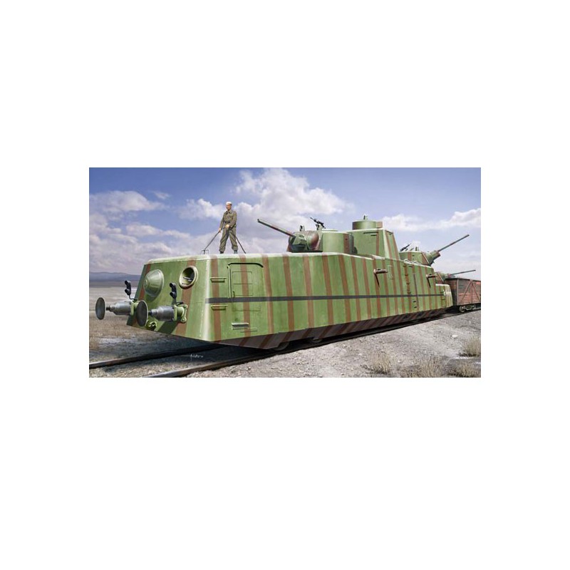 Maquette de train en plastique Soviet MBV-2 F-34 Gun 1/35