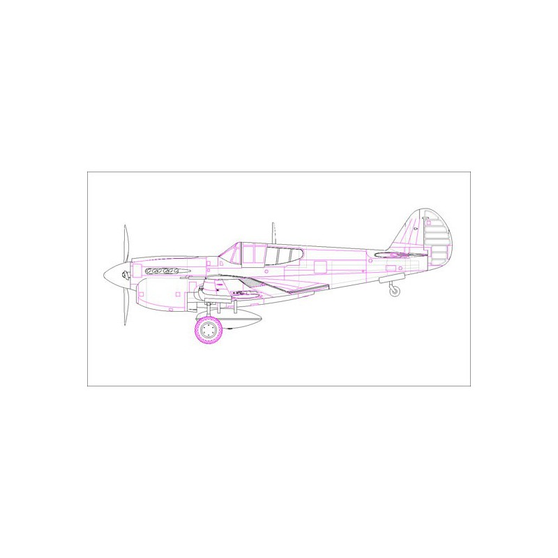 Maquette d'avion en plastique P-40E Kitty Hawk Fighter 1/48
