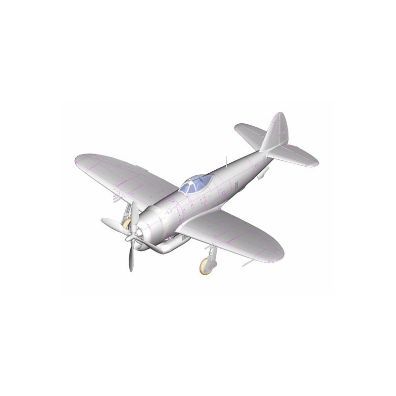 Maquette d'avion en plastique P-47D Thunderbolt 1/48