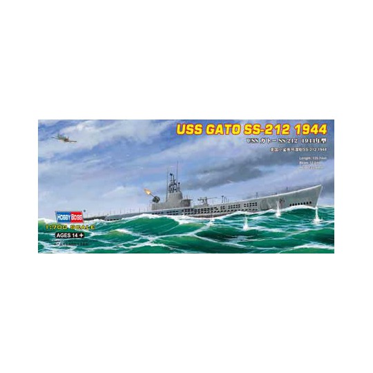Maquette de Bateau en plastique USS SS-212 GATO 19441/700