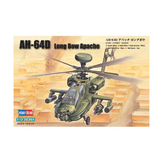 Maquette d'hélicoptère en plastique AH-64D Apache Helicoptere 1/72