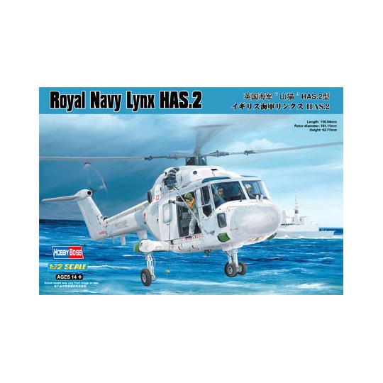 Maquette d'hélicoptère en plastique ROYAL NAVY LYNX HAS.21/72