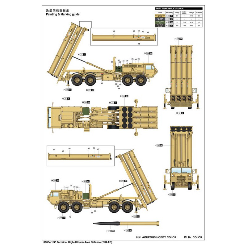 Maquette de camion en plastique Terminal High Altitude Area Defense (THAAD)