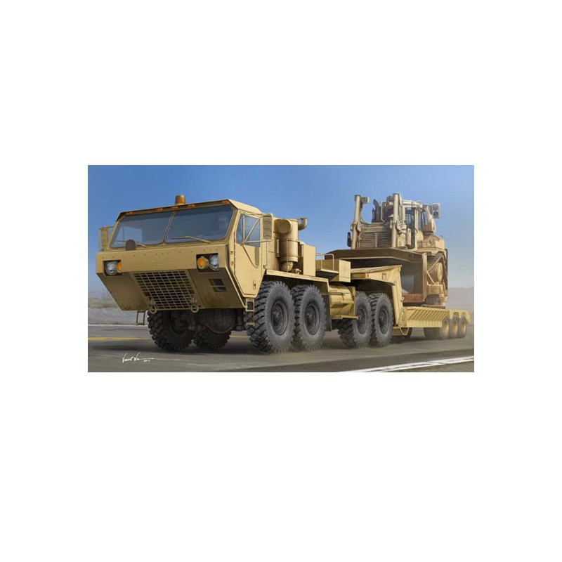 Maquette de Char en plastique M983A2 HEMTT avec semi-remorque M870A1 1/35