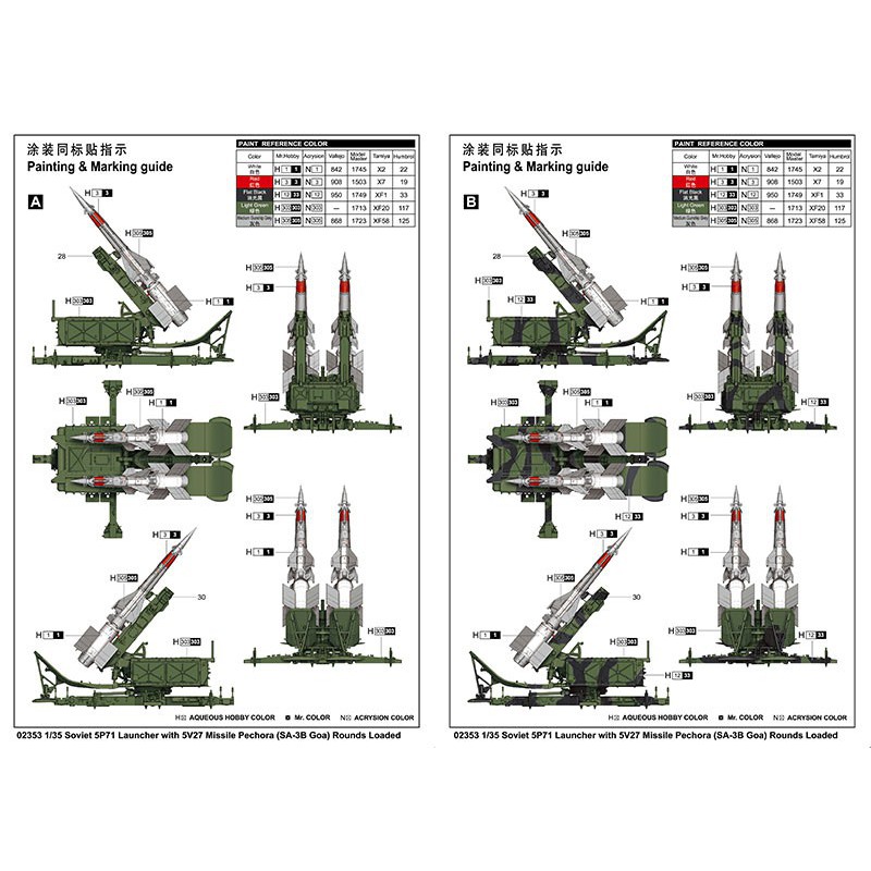 Maquette de Char en plastique Soviet 5P71 with 5V27 Missile 1/35