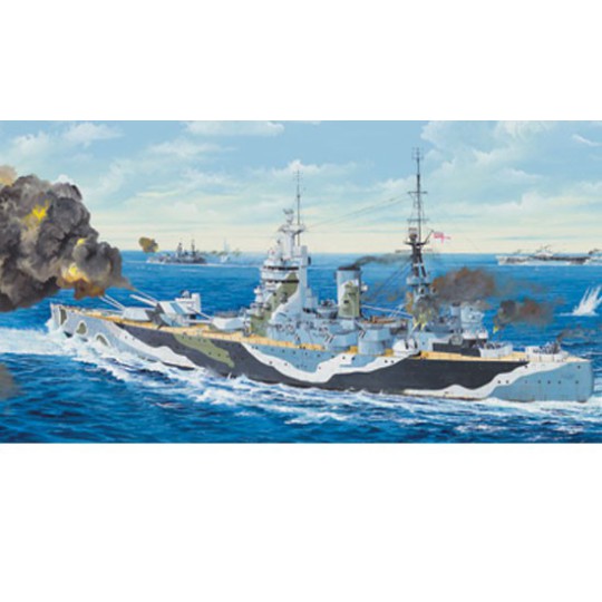 Maquette de Bateau en plastique HMS RODNEY