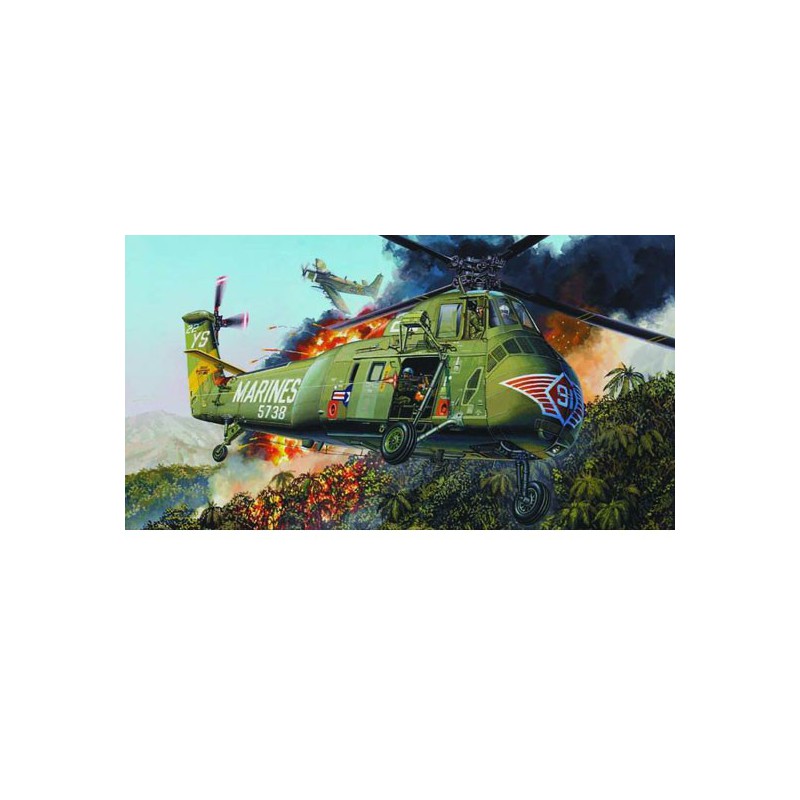 Maquette d'hélicoptère en plastique H-34 US MARINES 1/48