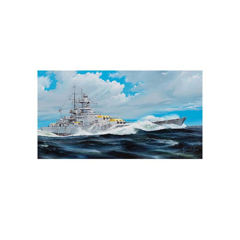 Maquette de Bateau en plastique German Gneisenau Battleship 1/200