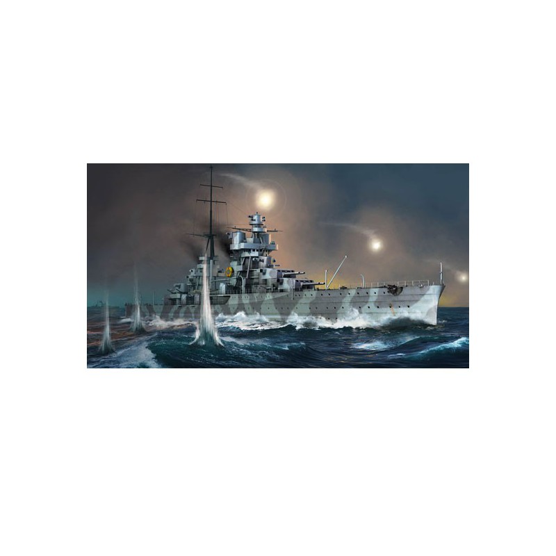Maquette de Bateau en plastique Italian Heavy Cruiser Fiume 1/350
