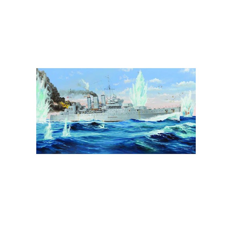 Maquette de Bateau en plastique HMS Cornwall au 1/350