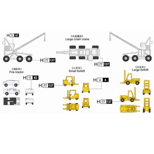 Maquette de Bateau en plastique USN Carrier Deck Equipment 1/350