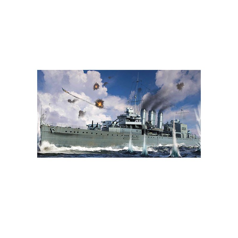 Maquette de Bateau en plastique HMS Cornwall 1/700