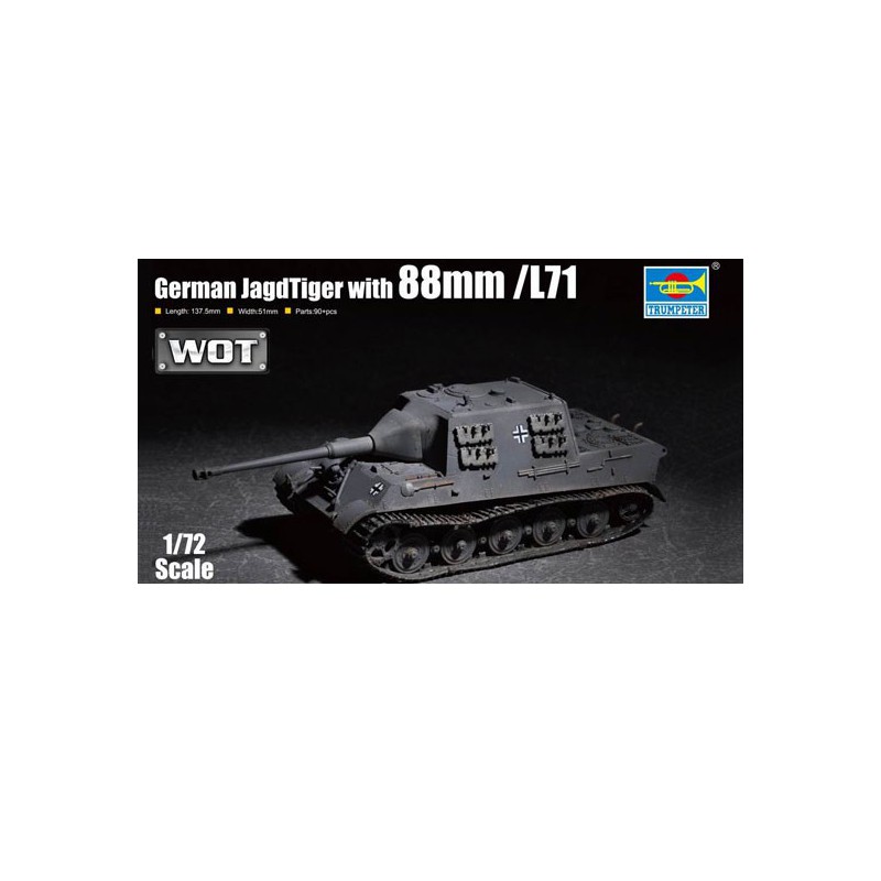 Maquette de Char en plastique German JagdTiger with 88mm /L71 1/72