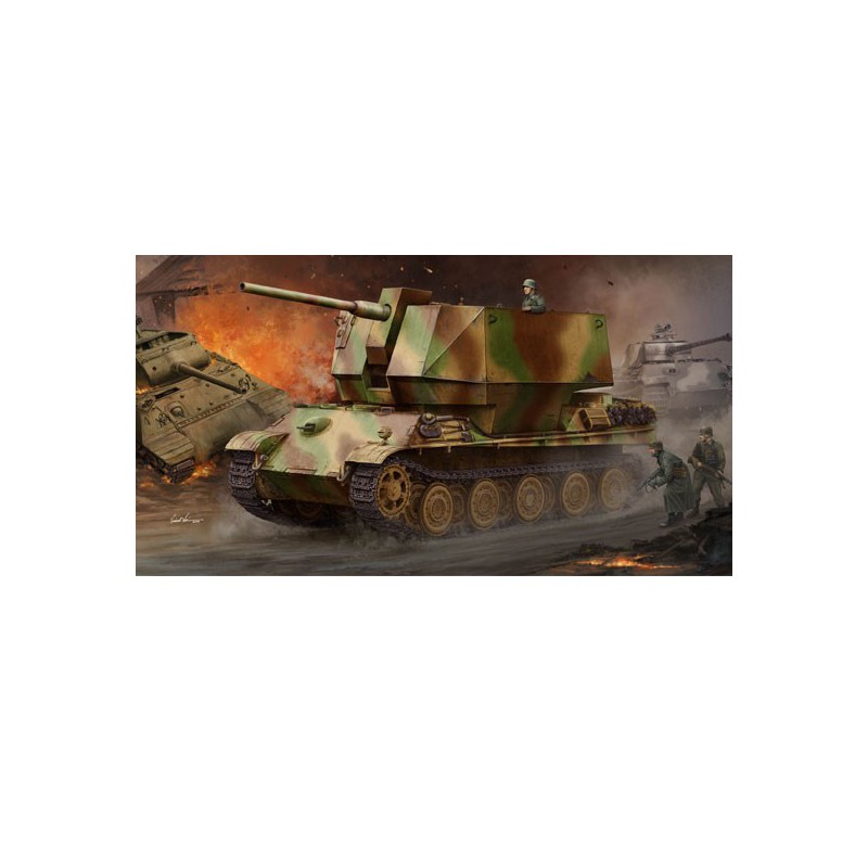 Maquette de Char en plastique Flakpanther w/8.8cm Flak 36/37 1/35