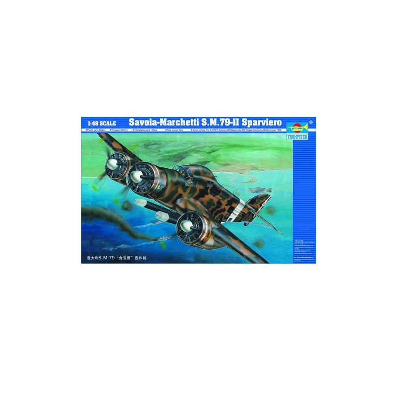 Maquette d'avion en plastique SAVOIA MARCHETTI S.M.79 II