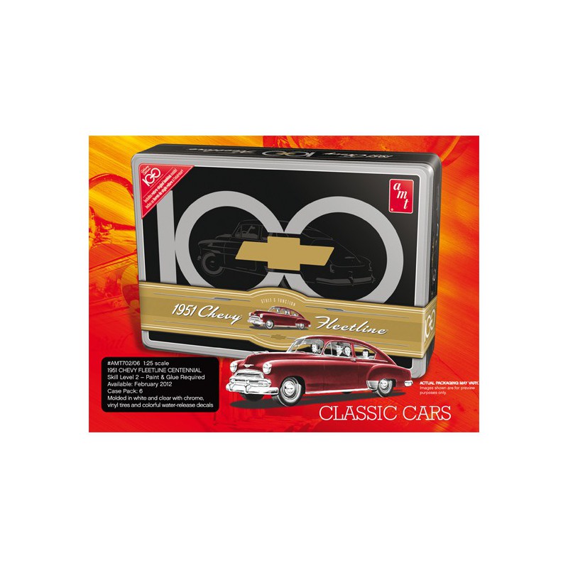 Maquette de voiture en plastique Chevy Fleetline Anni. TIN 1/25