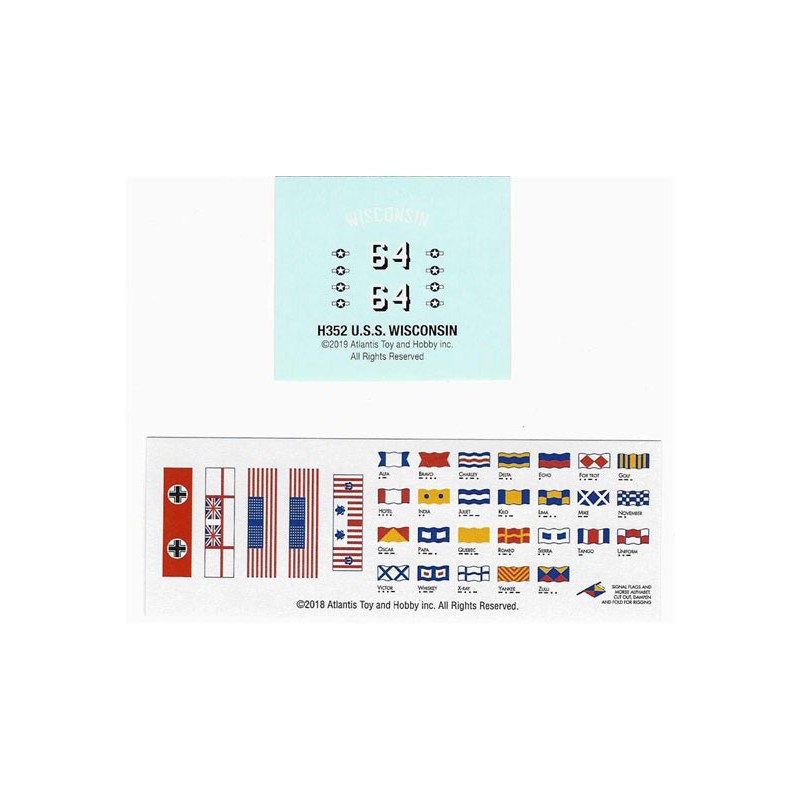 Maquette de Bateau en plastique USS Wisconsin BB-64 1/535