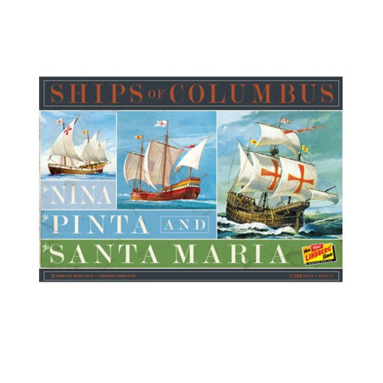 Maquette de Bateau en plastique Nina, Pinta & Santa Maria 1:144