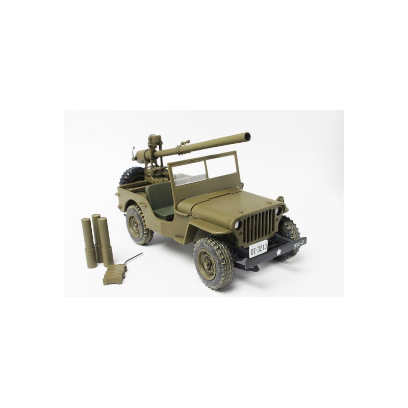 Maquette de voiture en plastique Godzilla Army JEEP 1/25