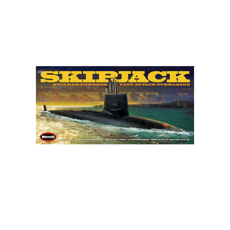 Maquette de Bateau en plastique USS Skipjack Submarine 1/72