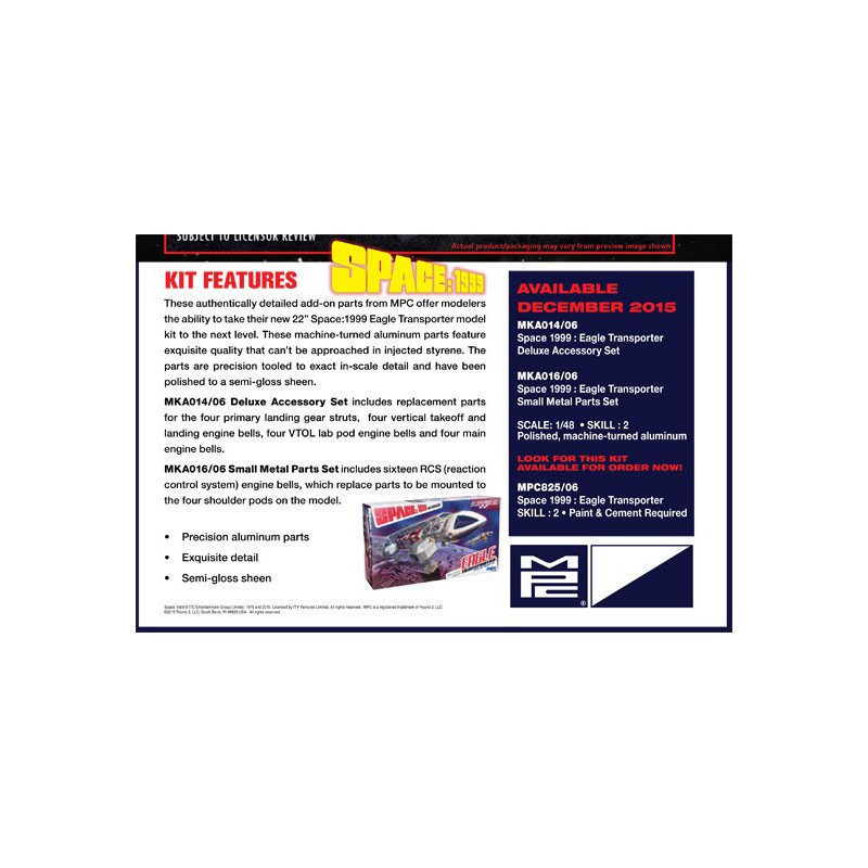 Maquette plastique de série TV Eagle Deluxe Acce. Set