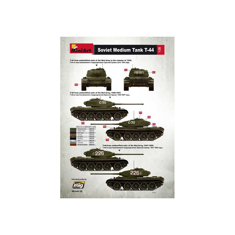 Maquette de Char en plastique T-44 Soviet 1/35