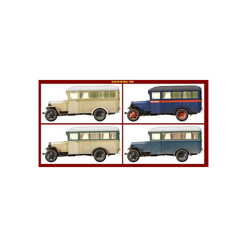 Maquette de camion en plastique GAZ 03 30 Mod 1945 1/35