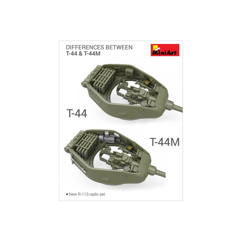 Maquette de Char en plastique T-44M Soviet Tank 1/35