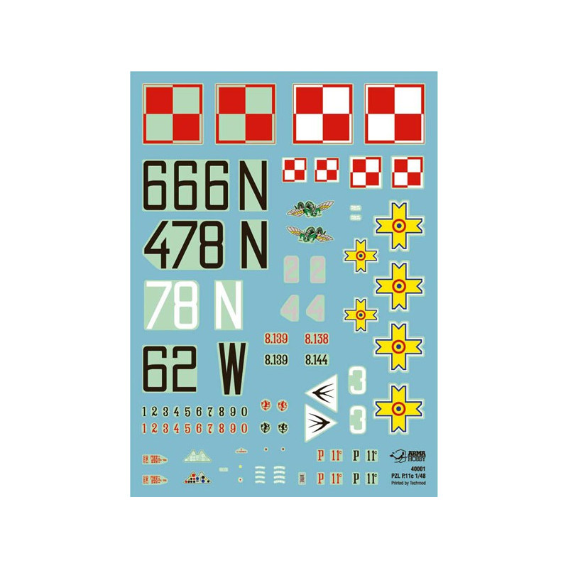 Maquette d'avion en plastique PZL P.11c Expert Set 1/48