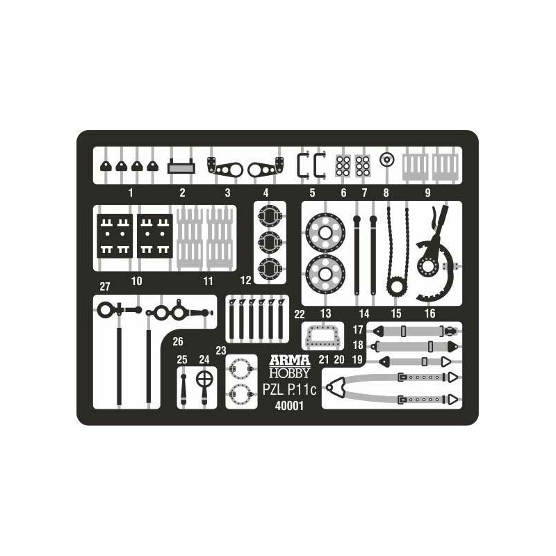 Maquette d'avion en plastique PZL P.11c Expert Set 1/48