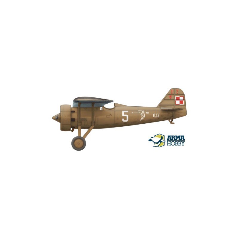 Maquette d'avion en plastique PZL P.7a Expert set 1/72