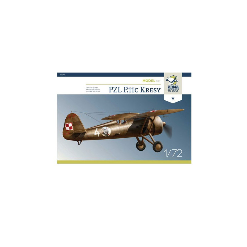 Maquette d'avion en plastique PZL P.11c Kresy Model kit 1/72