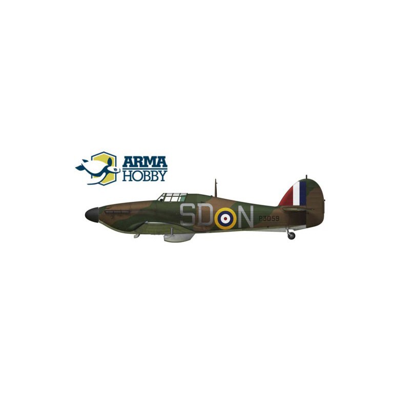 Maquette d'avion en plastique Hurricane Mk I Expert set 1/72