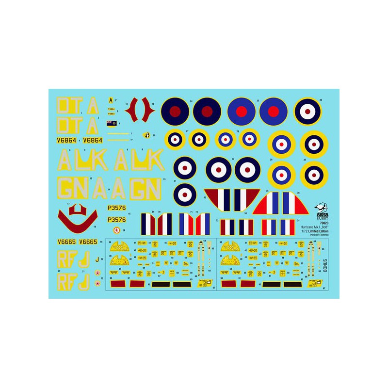 Maquette d'avion en plastique Hurricane Mk I Navy Battle of Britain 1/72