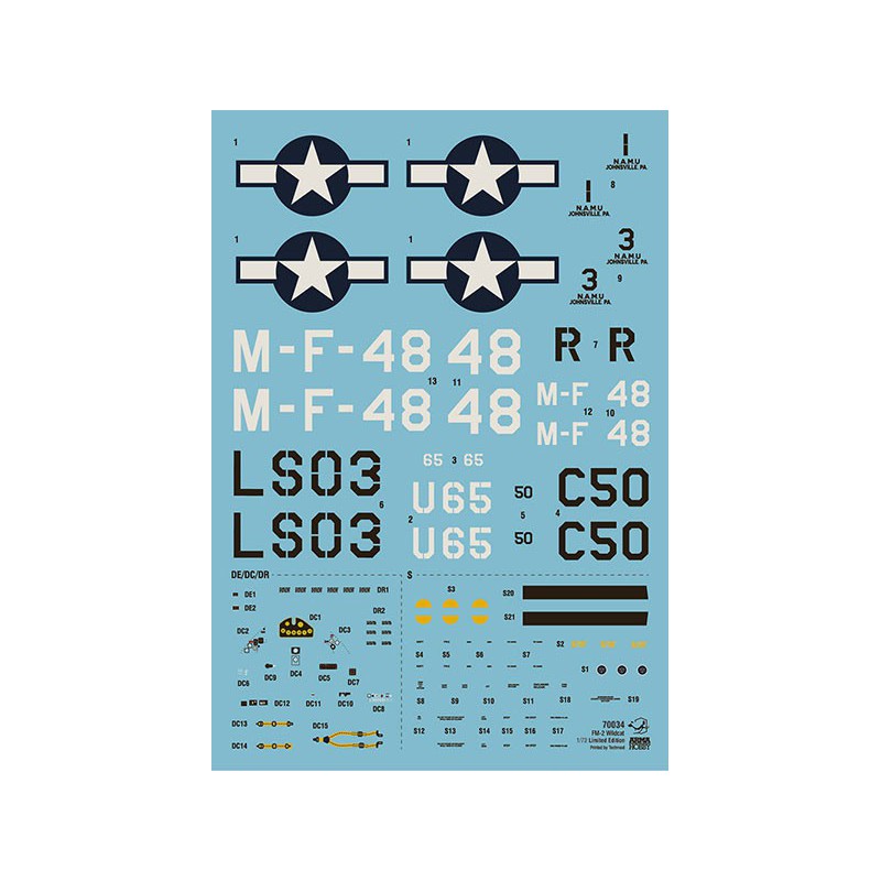 Maquette d'avion en plastique FM-2 Wildcat Training Cats Limited Edition 1/72