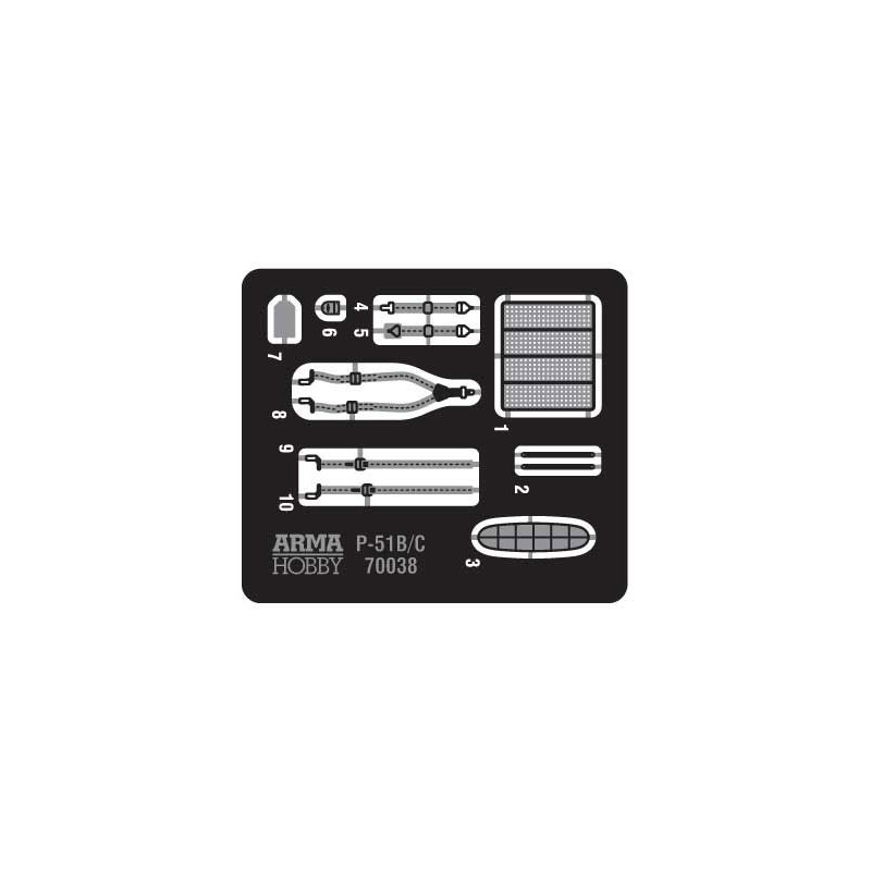 Maquette d'avion en plastique P-51 B/C Mustang Expert Set 1/72