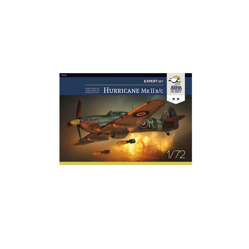 Maquette d'avion en plastique Hurricane Mk II b/c Expert set 1/72
