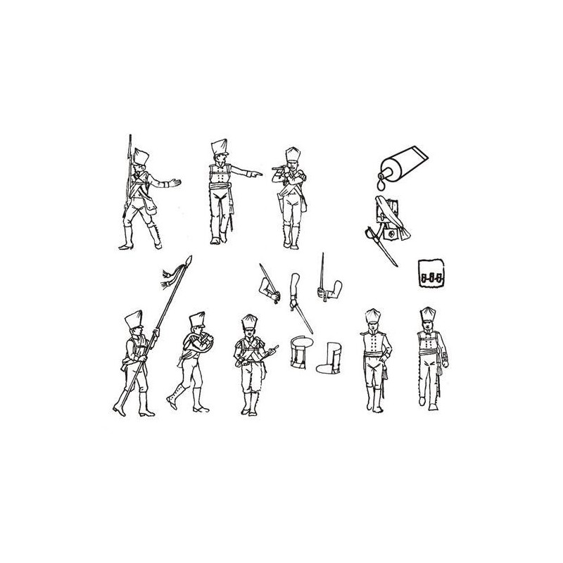 Figurine COMMANDEMENT INF. PRUSSE 28mm