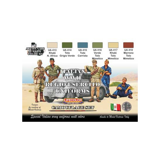 Peinture acrylique SET UNIFORMES ITALIENS WWII