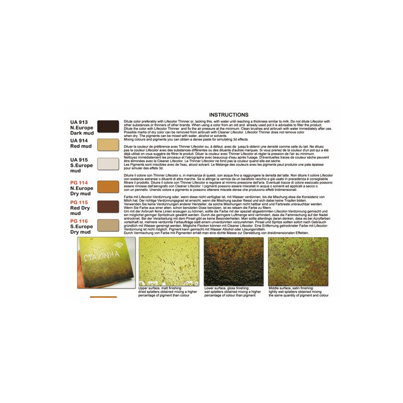 Peinture acrylique Teintes et Pigments Boue