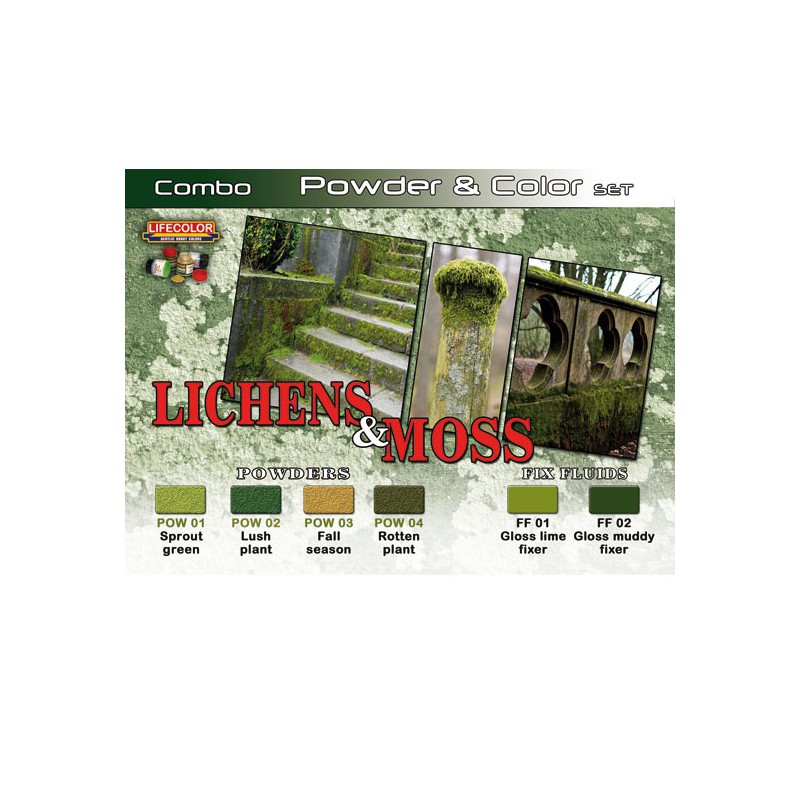Peinture acrylique Set Lichens et Mousse