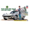 Maquette de voiture en plastique MAZDA COSMO SPORT L10B avec figurine