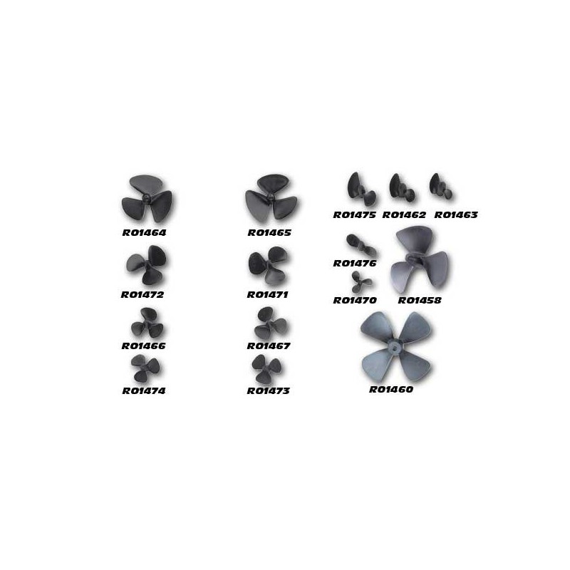 Accessoire pour bateau radiocommandé Hélice quadripale 95mm rotation à gauche