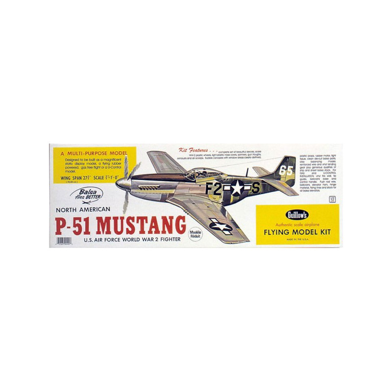 Avion de vol libre radiocommandé P-51 MUSTANG