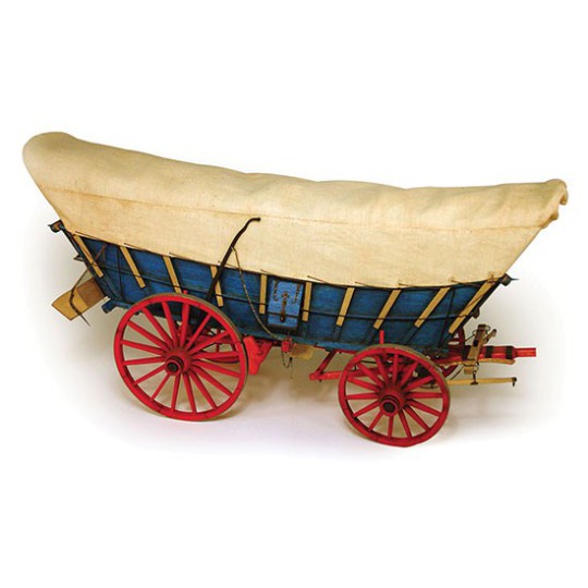 Maquette en bois à construire WAGON CONESTOGA 1/12