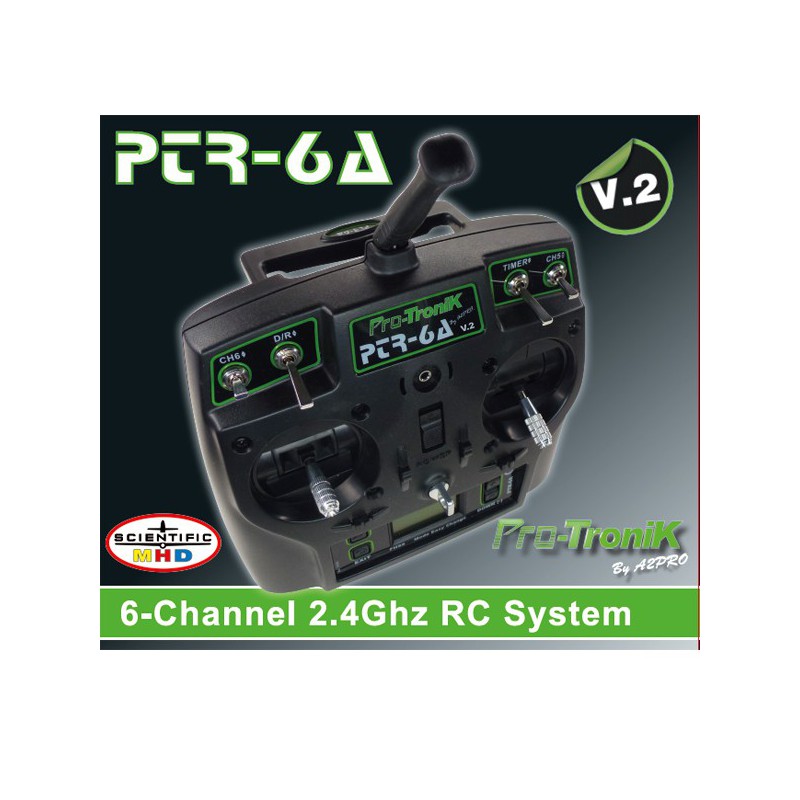 Ensemble pour radiocommande Radio PTR-6A V2 6 voies + accu NIMH