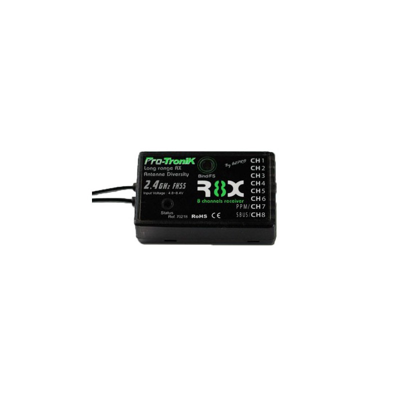 Ensemble pour radiocommande Radio PTR-6A V2 6 voies + accu NIMH