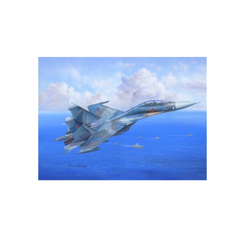 Maquette d'avion en plastique SU-27UB FLANKER C 1/48