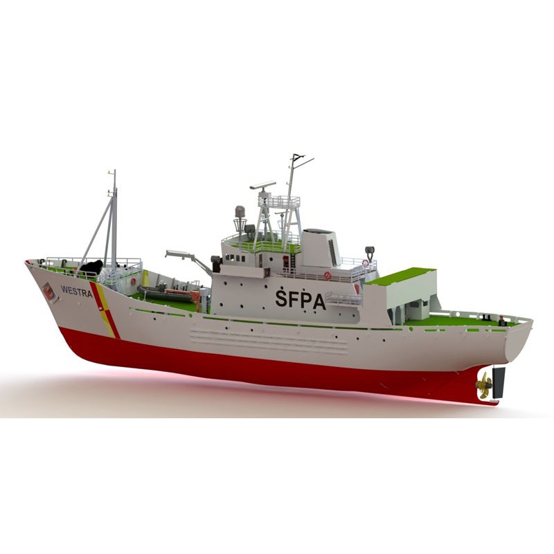 Bateau électrique radiocommandé FPV WESTRA R/C 1/50